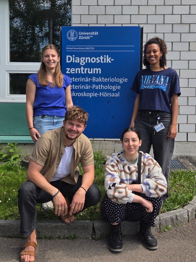 Welcome photo of Daphne Zubler, Manuel Bänzinger, Julia Gnägi and Amine Aksu (from left to right)